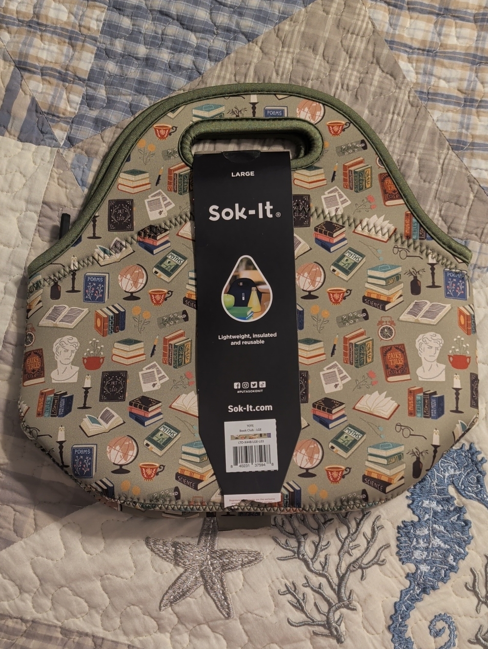 Sok It Book Club Insulated Lunch Tote
